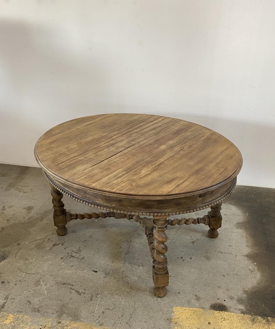 フランス アンティーク Round Oak Table オーク テーブル