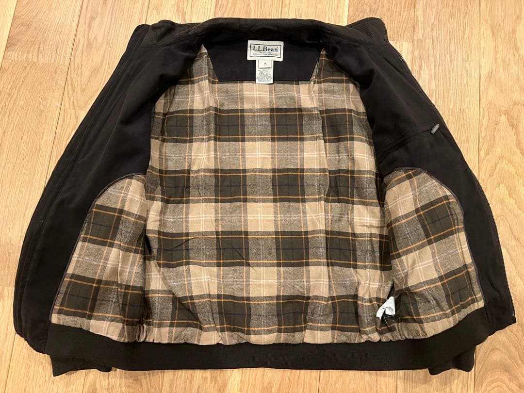 L.L.Beanフェイクスエード ジップアップ ブルゾン スイングトップ 焦茶