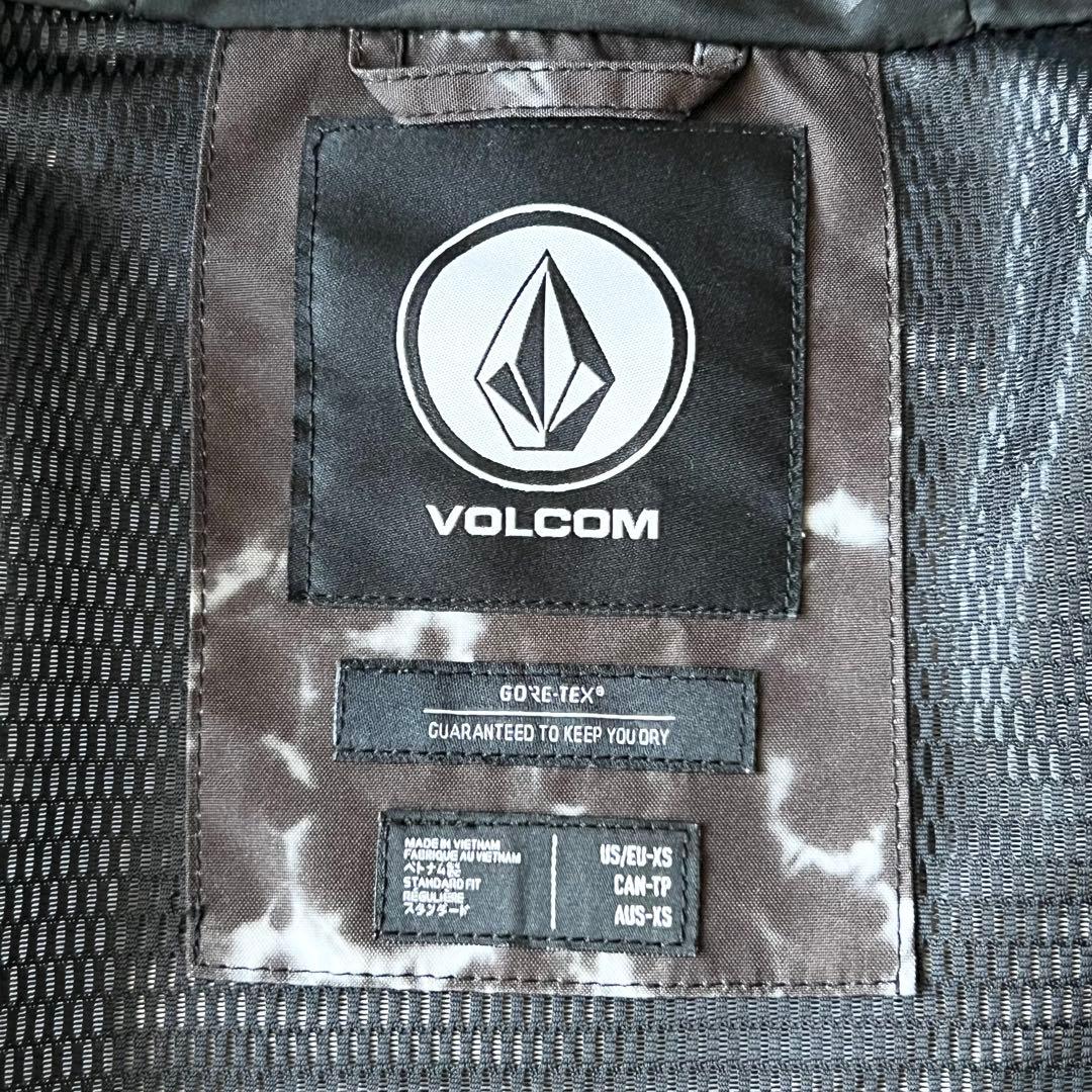 3282 ボルコム　ジャケット ゴアテックス 総柄　黒　青　XS