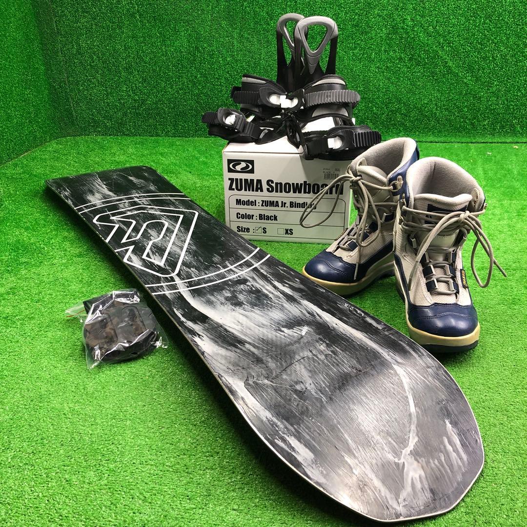 宝-624 子供用スノーボードセット 127cm ビンディング新品 wax塗布有