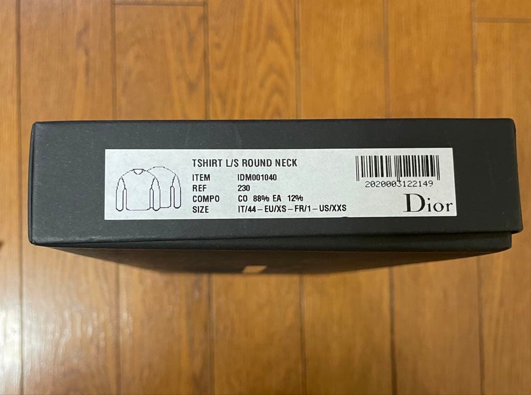 新品未使用 DiorHomme ロングTシャツ 44 XXS グレー 付属完備