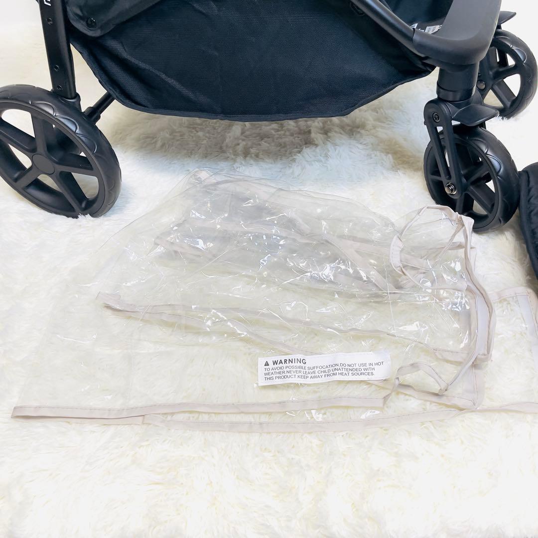 【ほぼ未使用品】Mompush Wiz AB型 コンバーチブル ベビーカー 黒