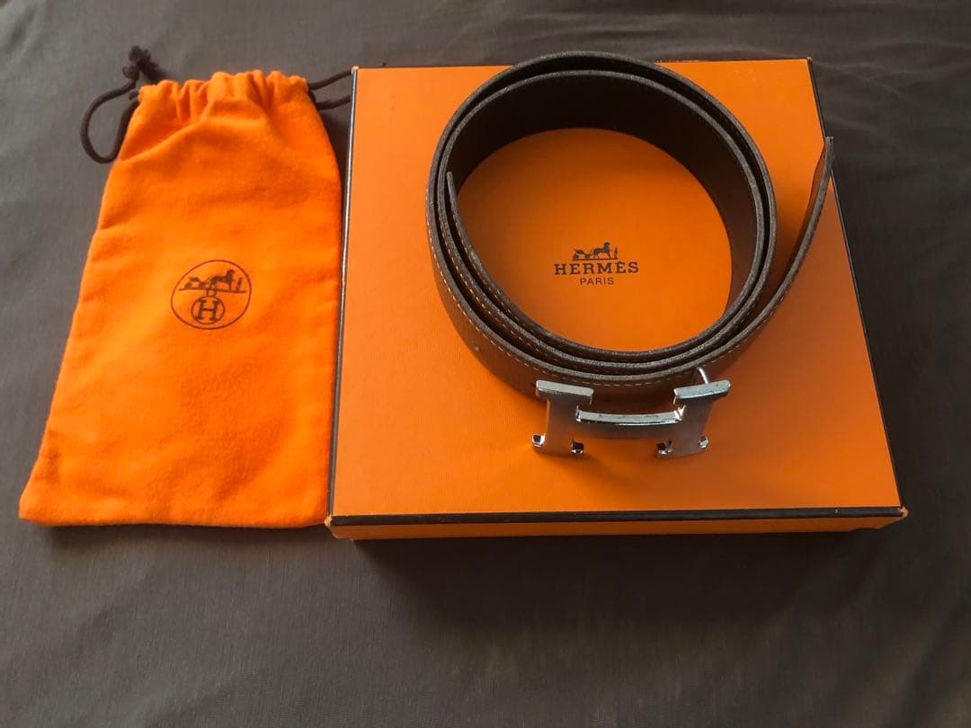 【美品】HERMES エルメスH型バックル ベルト 箱・保存袋付