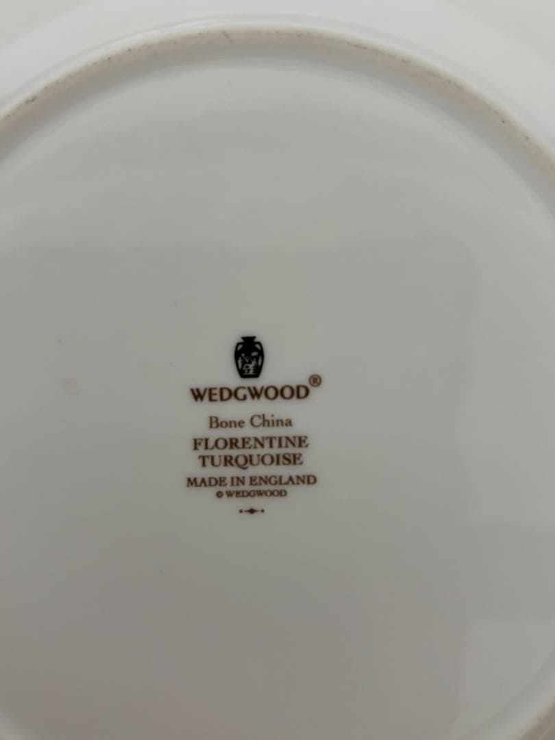 ウェッジウッド フロレンティーン ターコイズ プレート 20.5cm 黒壷 2枚