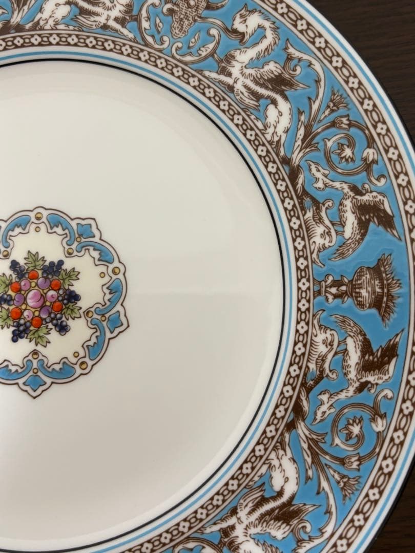 ウェッジウッド フロレンティーン ターコイズ プレート 20.5cm 黒壷 2枚