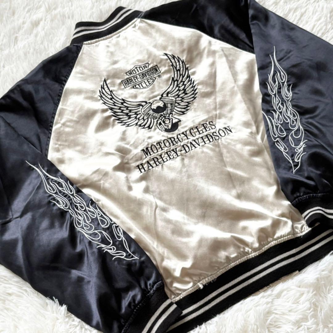 ハーレーダビッドソン ファイヤー ファイアーパターン スカジャン