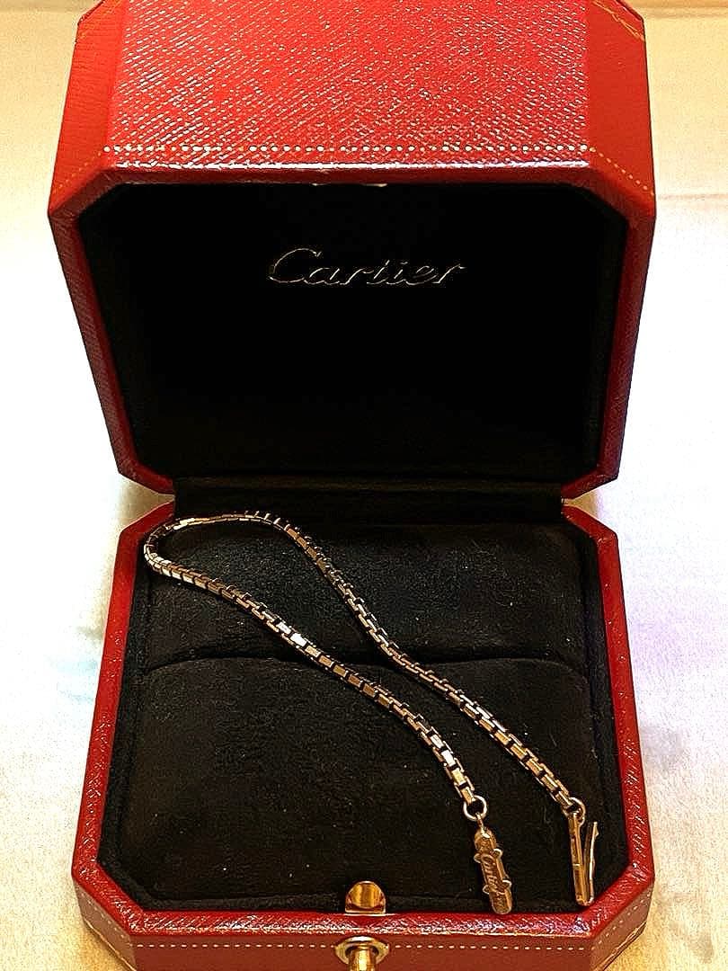 【美品】カルティエ　タンク　チェーンブレスレット　ホワイトゴールド　K18WG