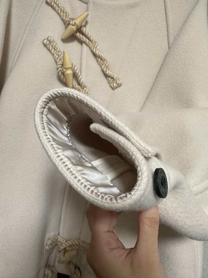 h*u様 HYKE DOUBLE FACE DUFFLE JACKET ホワイト