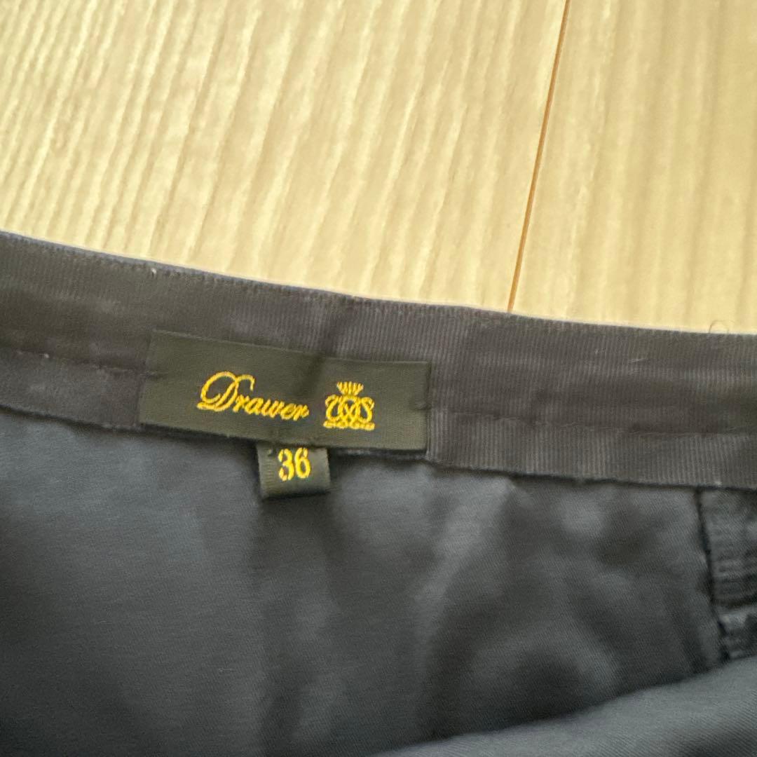 Drawer ネイビー レースラップスカート