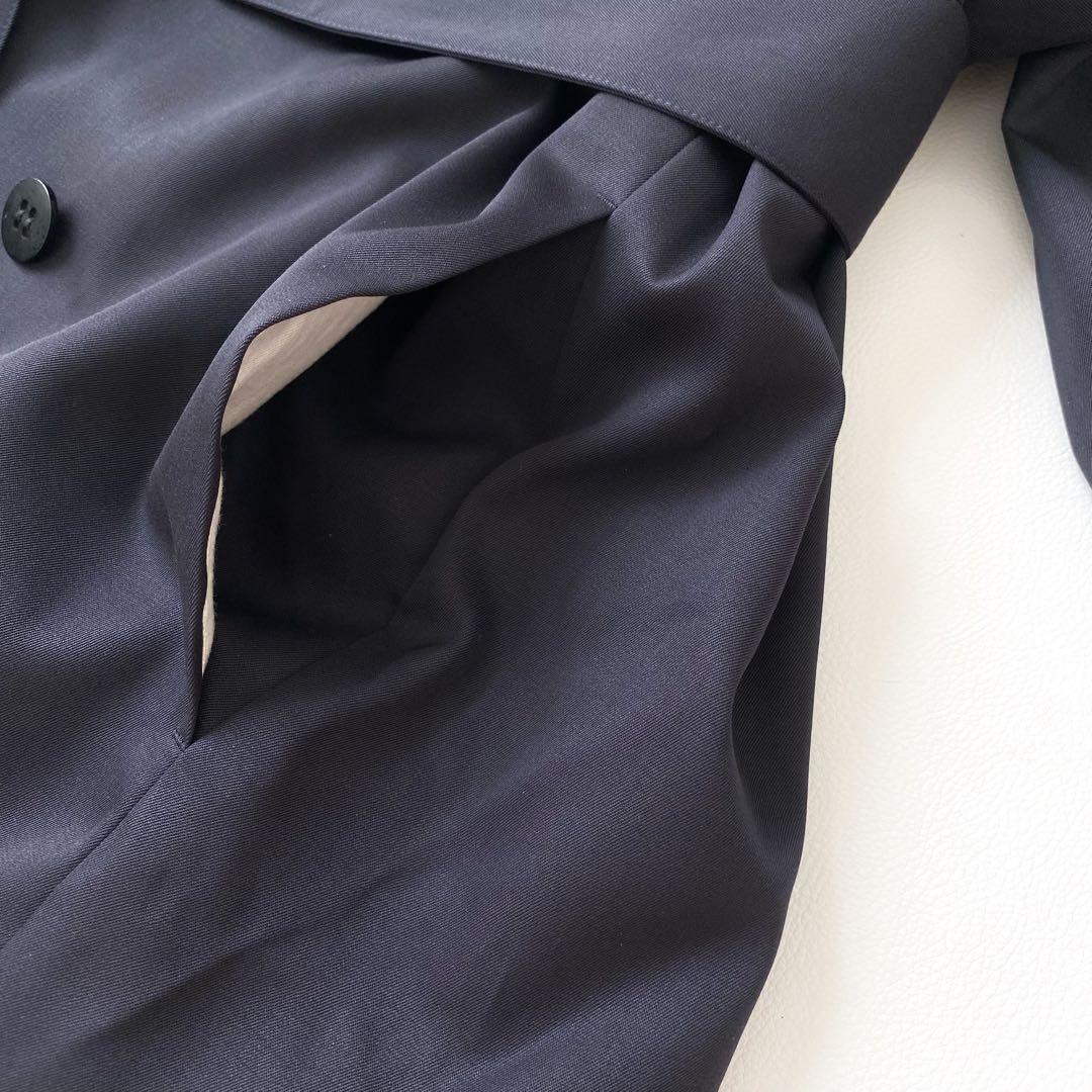名作　OVERCOAT オーバーコート　トレンチコート　ネイビー