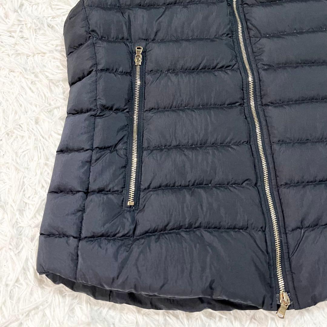 美品 タトラス オルシエラ 軽量ダウンベスト 紺　1 ラクーンファー　3way