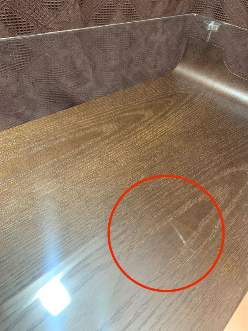 【美品】北欧風 センターテーブル ニトリ 曲げ木 プライウッド ガラステーブル