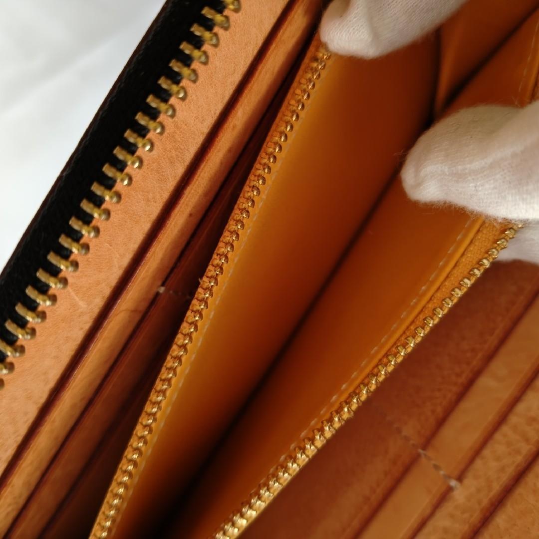 GANZO THIN BRIDEL ラウンドファスナー 長財布 黒