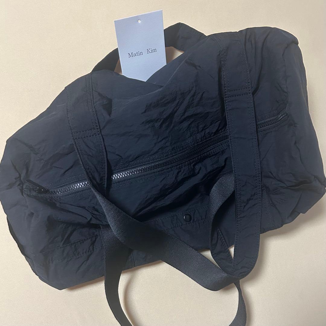 美品　Matin Kim ロゴナイロンボストンバッグ