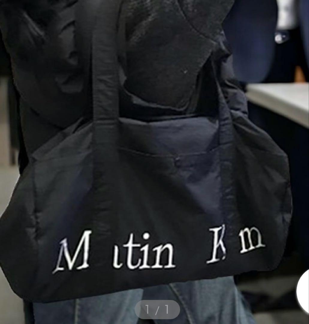 美品　Matin Kim ロゴナイロンボストンバッグ