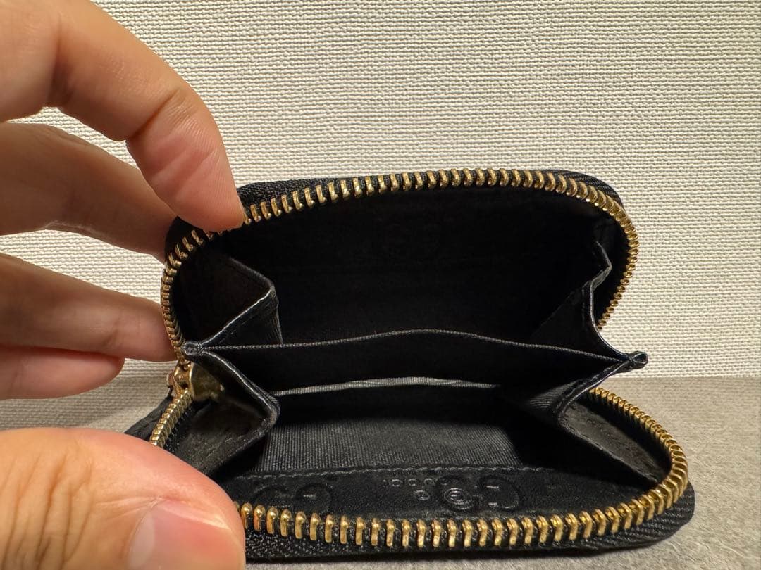 グッチ　ケース　グッチシマ　レザー　ブラック