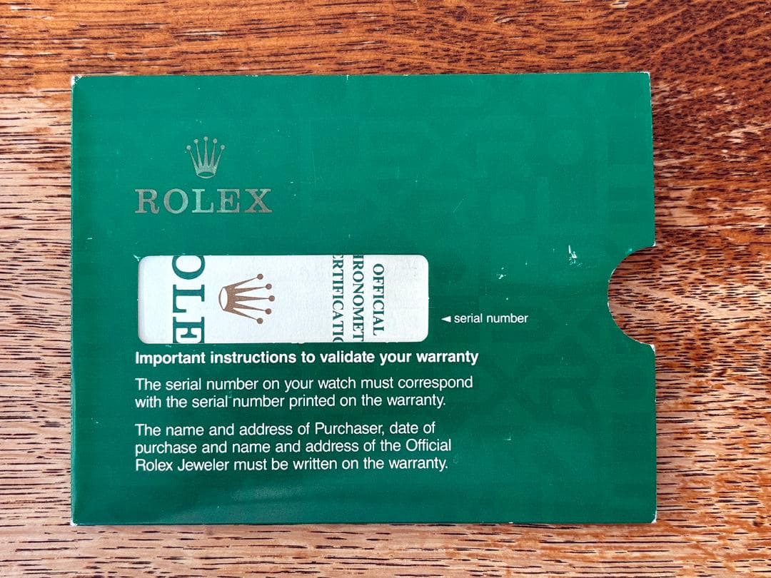 ★ ROLEX ロレックス 14270 E番 ブラックアウト保証書