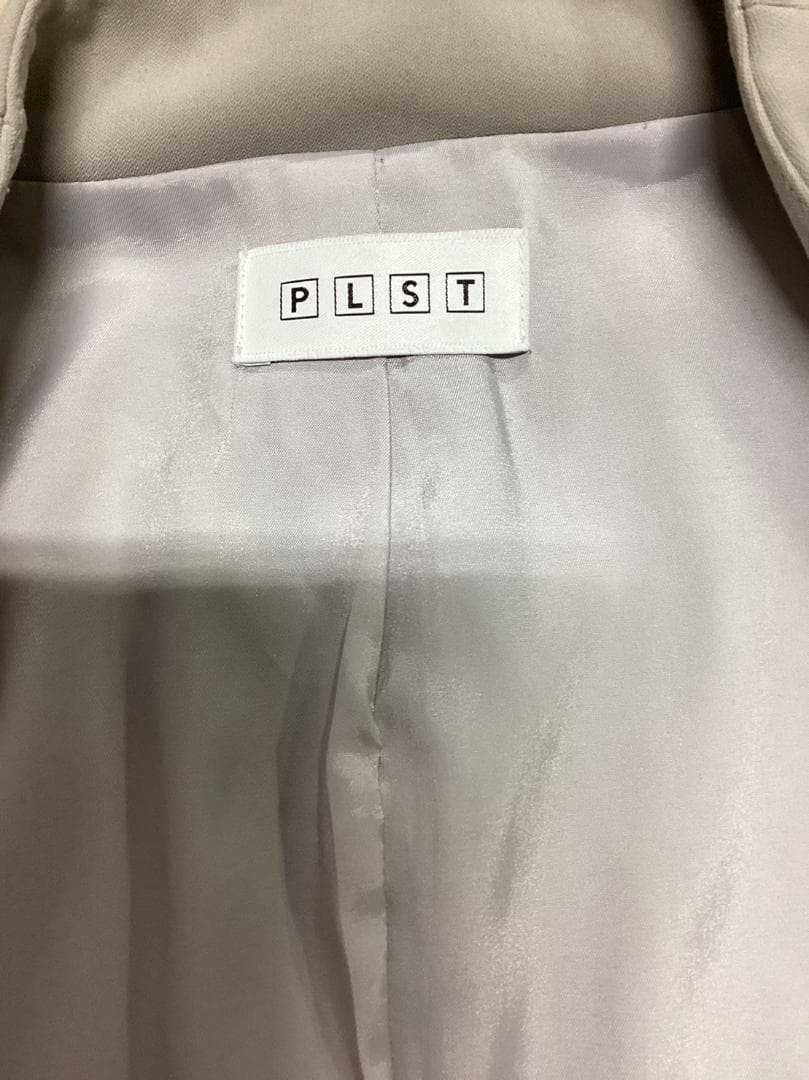 PLST セットアップ レディース ビジネススーツ ノーカラージャケット パンツ