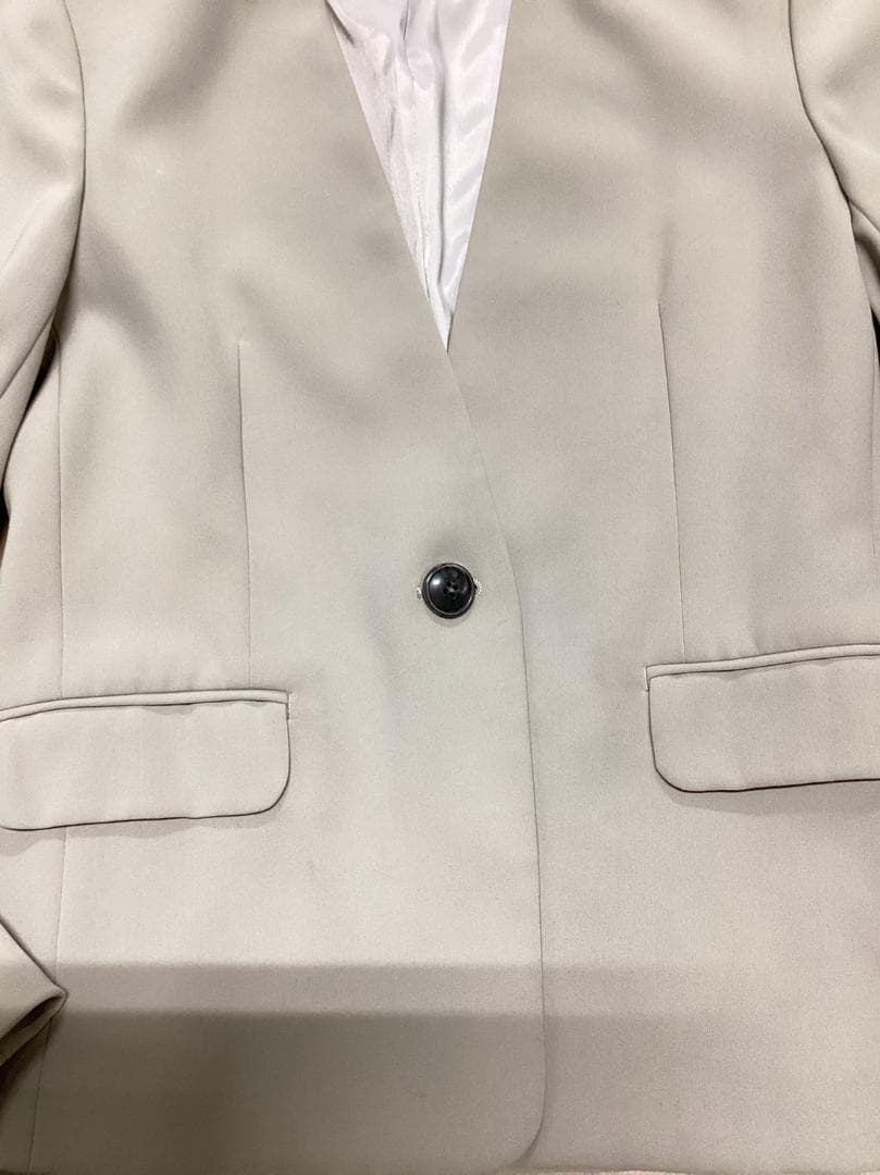 PLST セットアップ レディース ビジネススーツ ノーカラージャケット パンツ