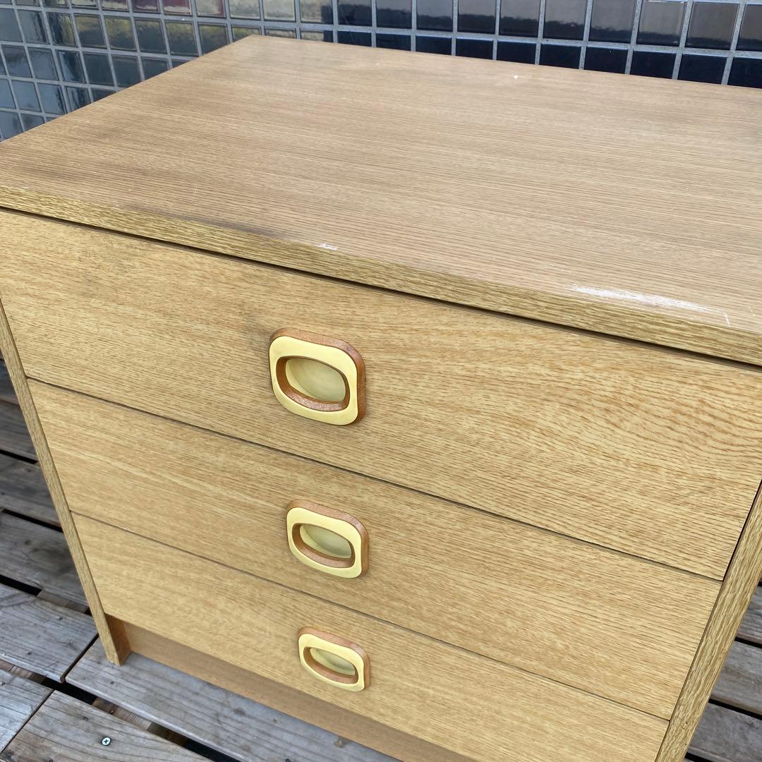 昭和レトロ 三段チェスト ヴィンテージ家具 ミッドセンチュリー レトロポップ