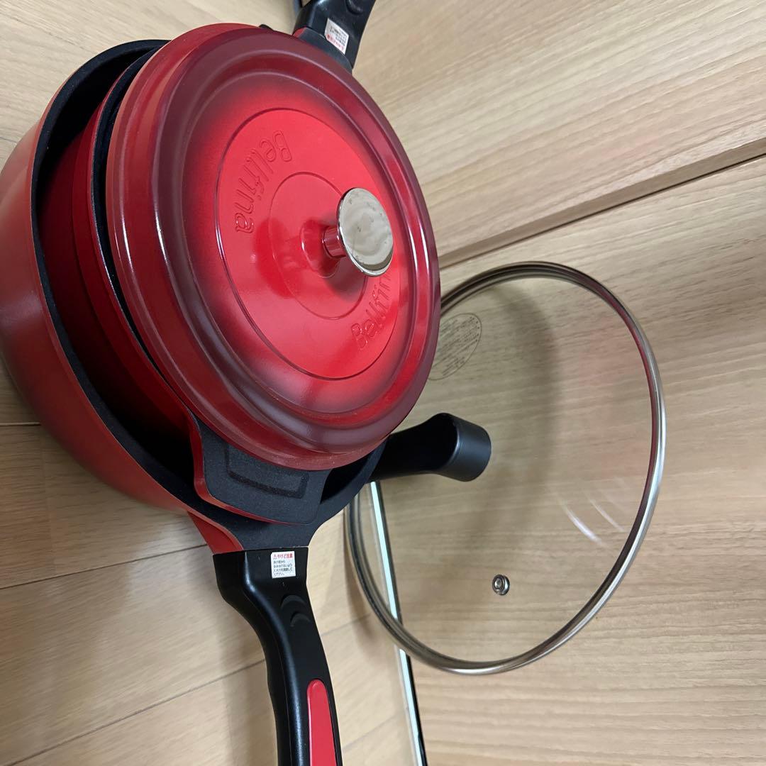 Bellfina 3点セット（蓋有）　無水調理鍋【キッチン用品】
