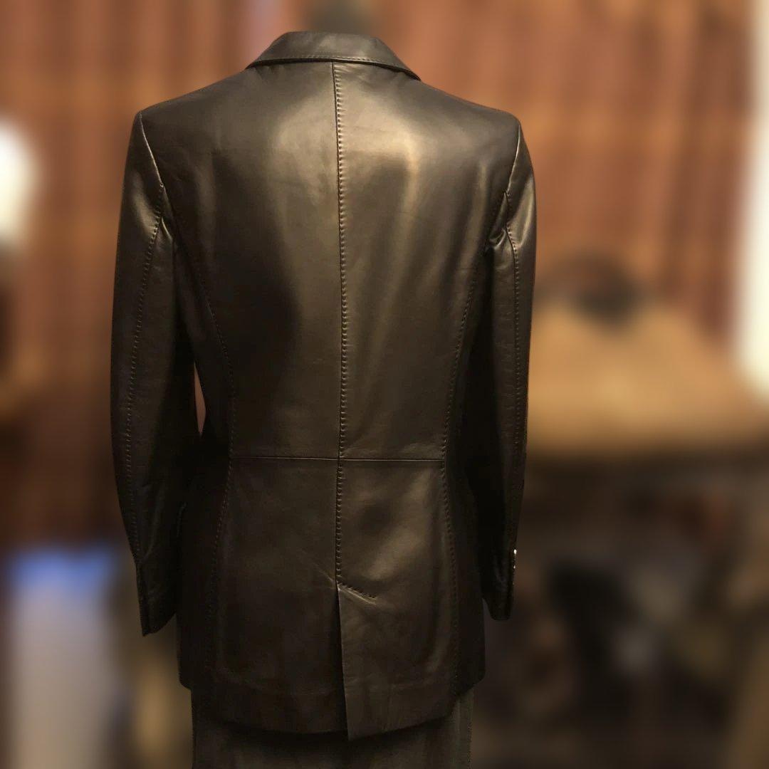 Salvatore Ferragamo ブラックレザージャケット