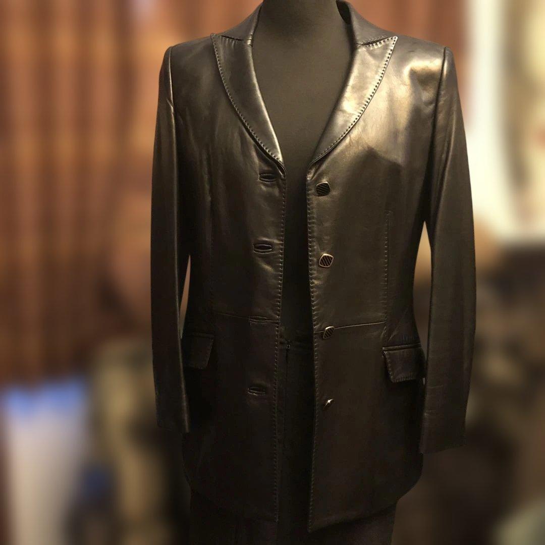 Salvatore Ferragamo ブラックレザージャケット