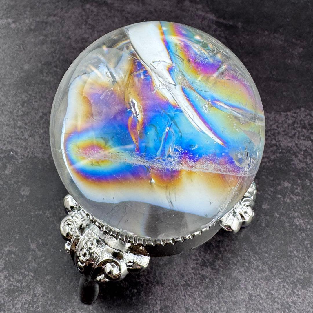 M-28虹入り水晶丸玉　K-15 K-39 おまとめありがとうございます