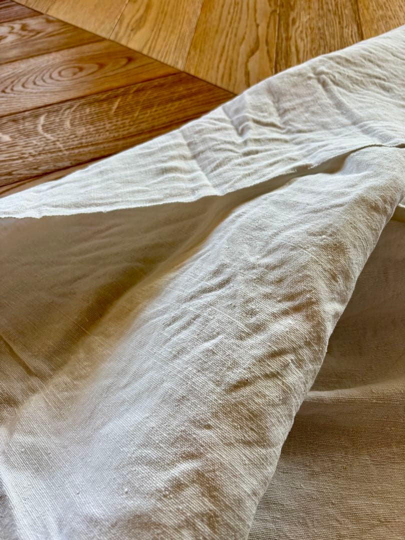 フランスアンティーク 19世紀のリネンシーツ 1800✖️2500 風合い柔らか