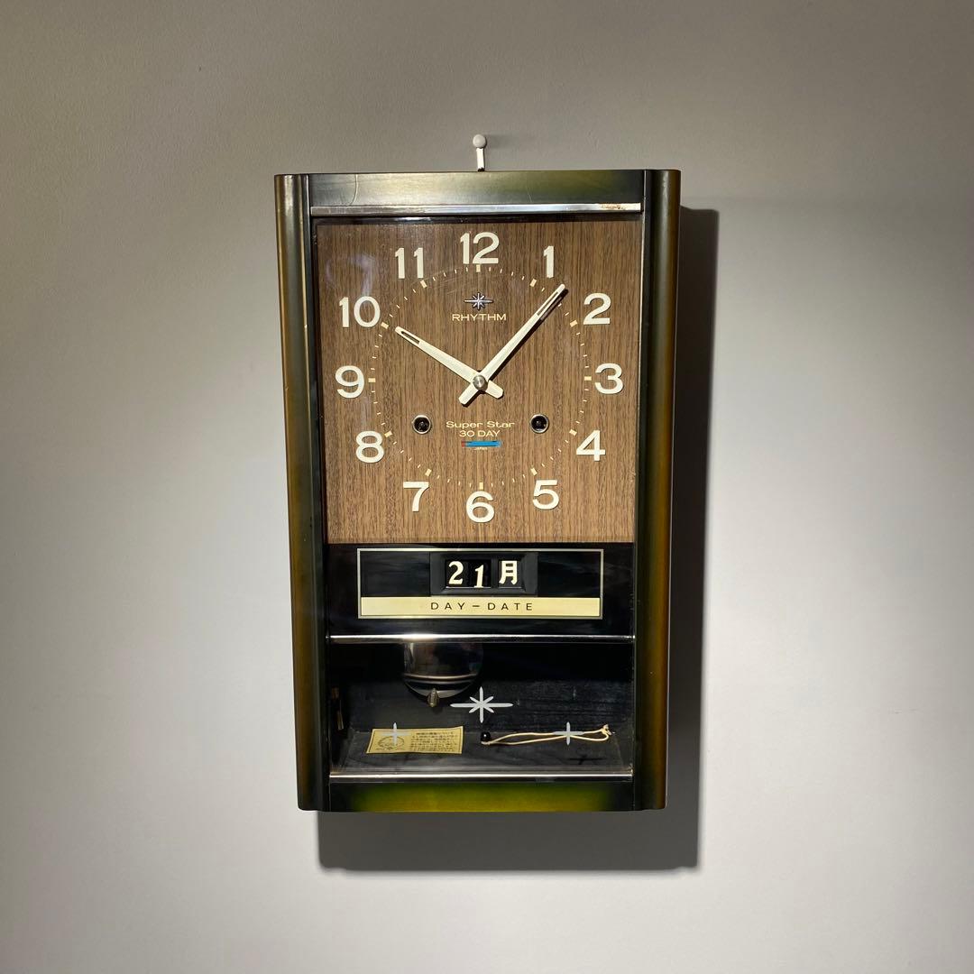 RHYTHM Super Star 30 DAY ゼンマイ時計　カレンダー付