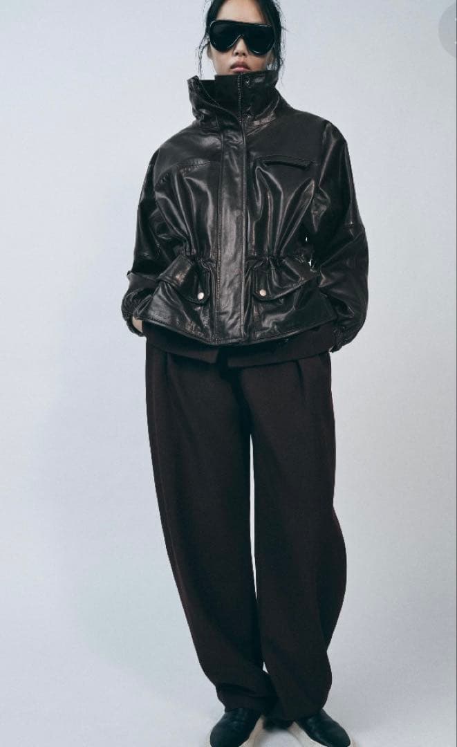 【完売品】 zara ZWコレクション 100%レ ザージャケット　リアルレザー