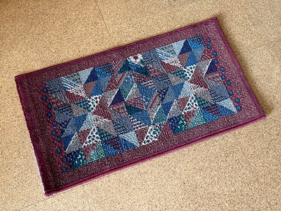 ヴィンテージ エジプト 幾何学模様 ラグ