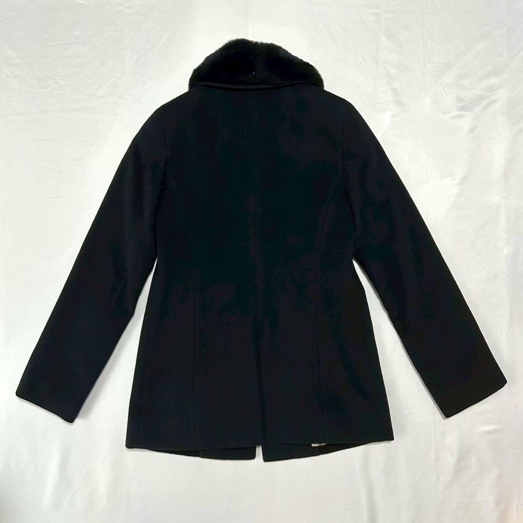 BURBERRYLONDON ショートコート ノバチェック ラビットファー 36