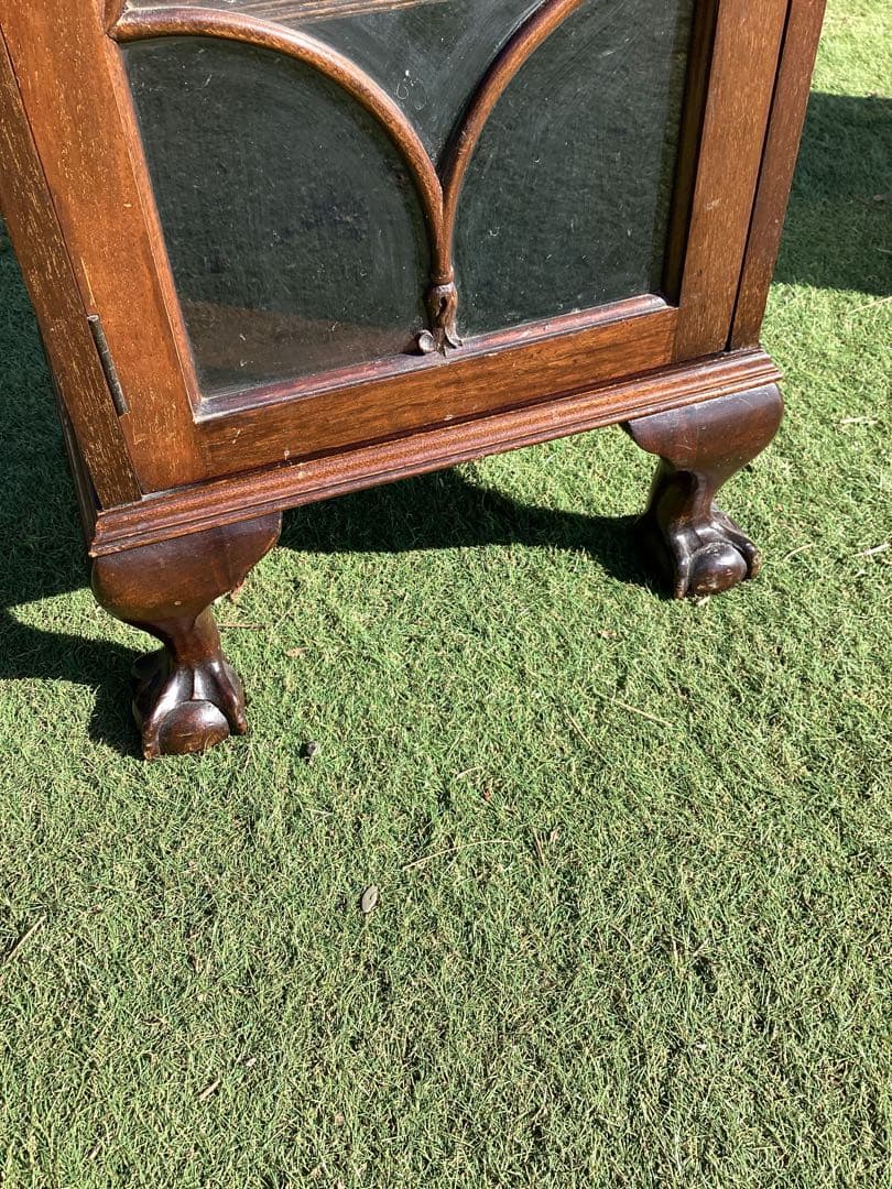 イギリスアンティーク　サイドbyサイド　キャビネット　Wビューロー