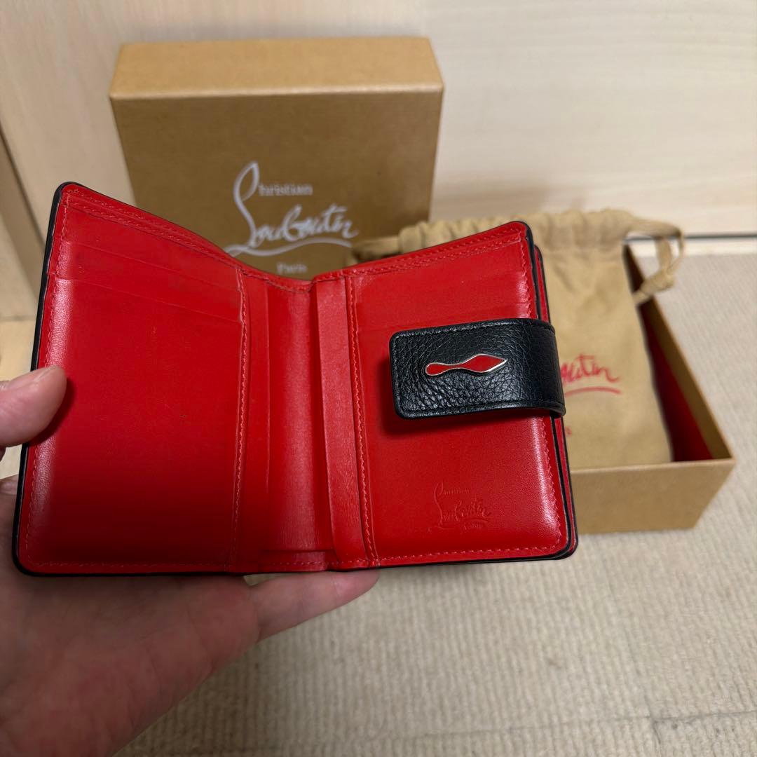 正規品/Christian Louboutin 二つ折り財布 ブラック