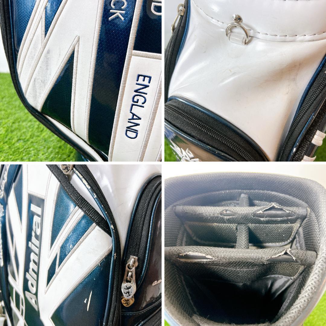 Admiral アドミラル ゴルフ キャディバッグ 5分割 カート型 エナメル