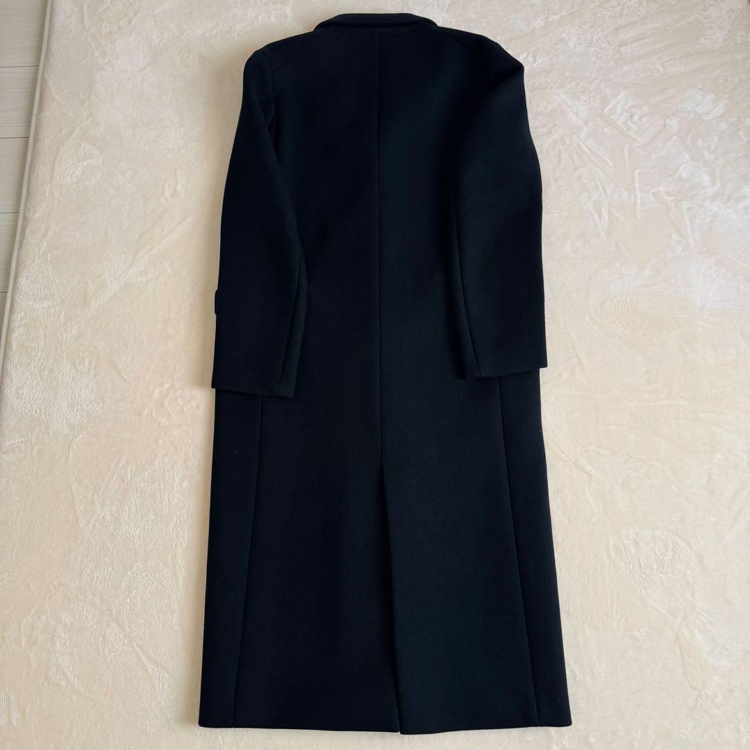 【美品】YLEVE イレーヴ ウールロング チェスターコート ブラック 日本製