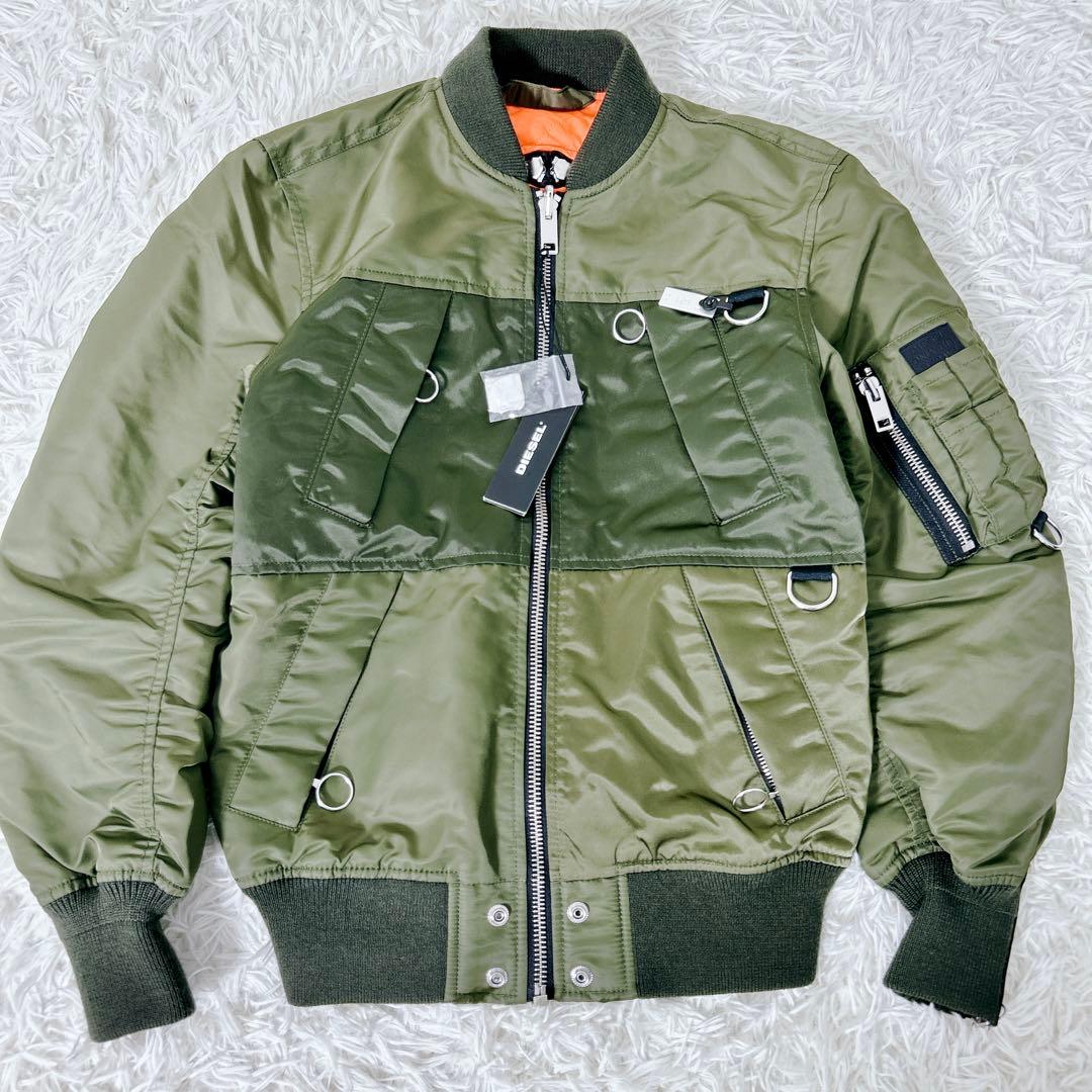 タグ付き　極美品 DIESEL MA-1 中綿 カーキS ~ M相当 ボンバー