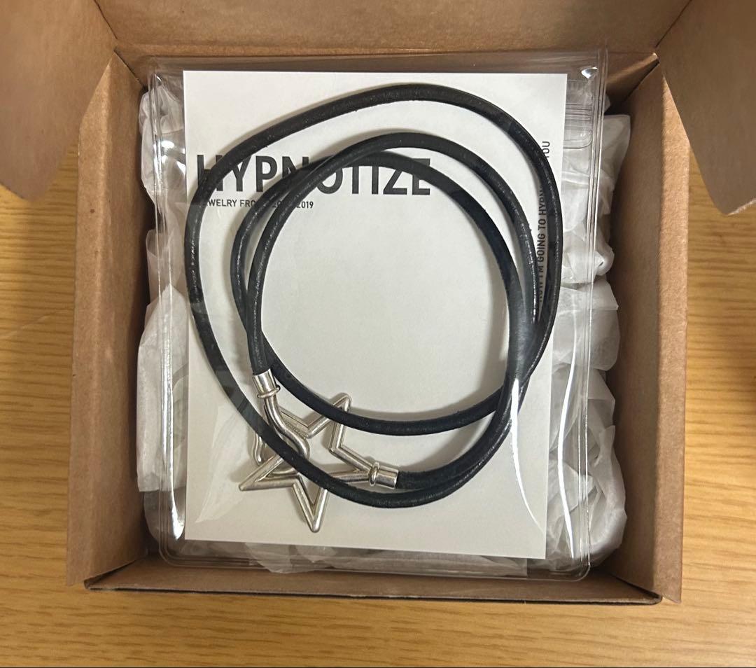 アクセサリー afb star leather blacelet black L