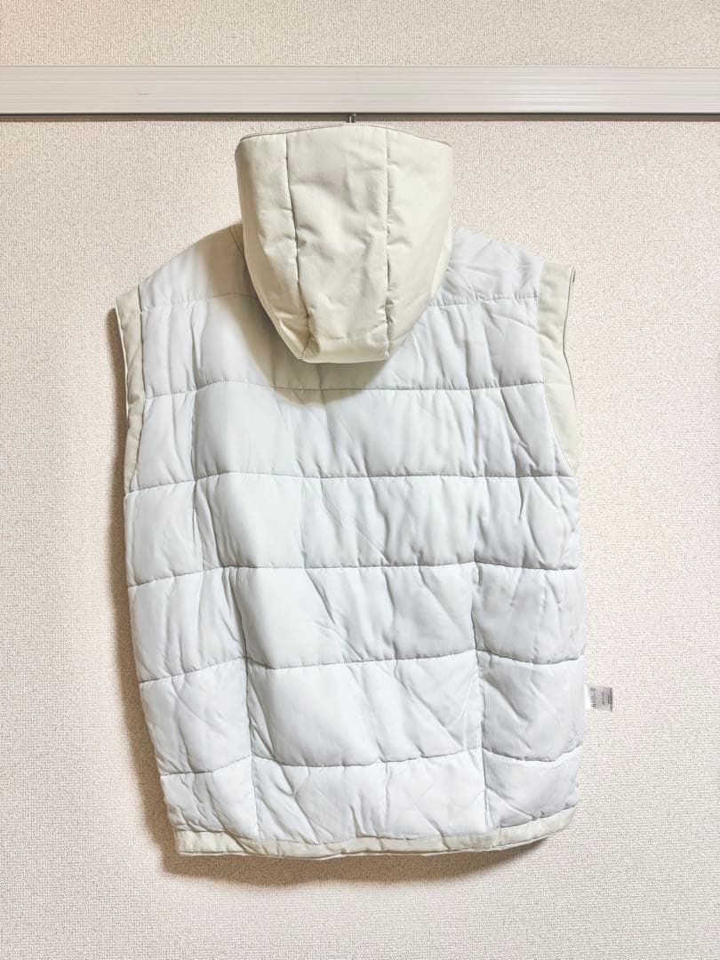 【美品】argueフード付きダウンベスト