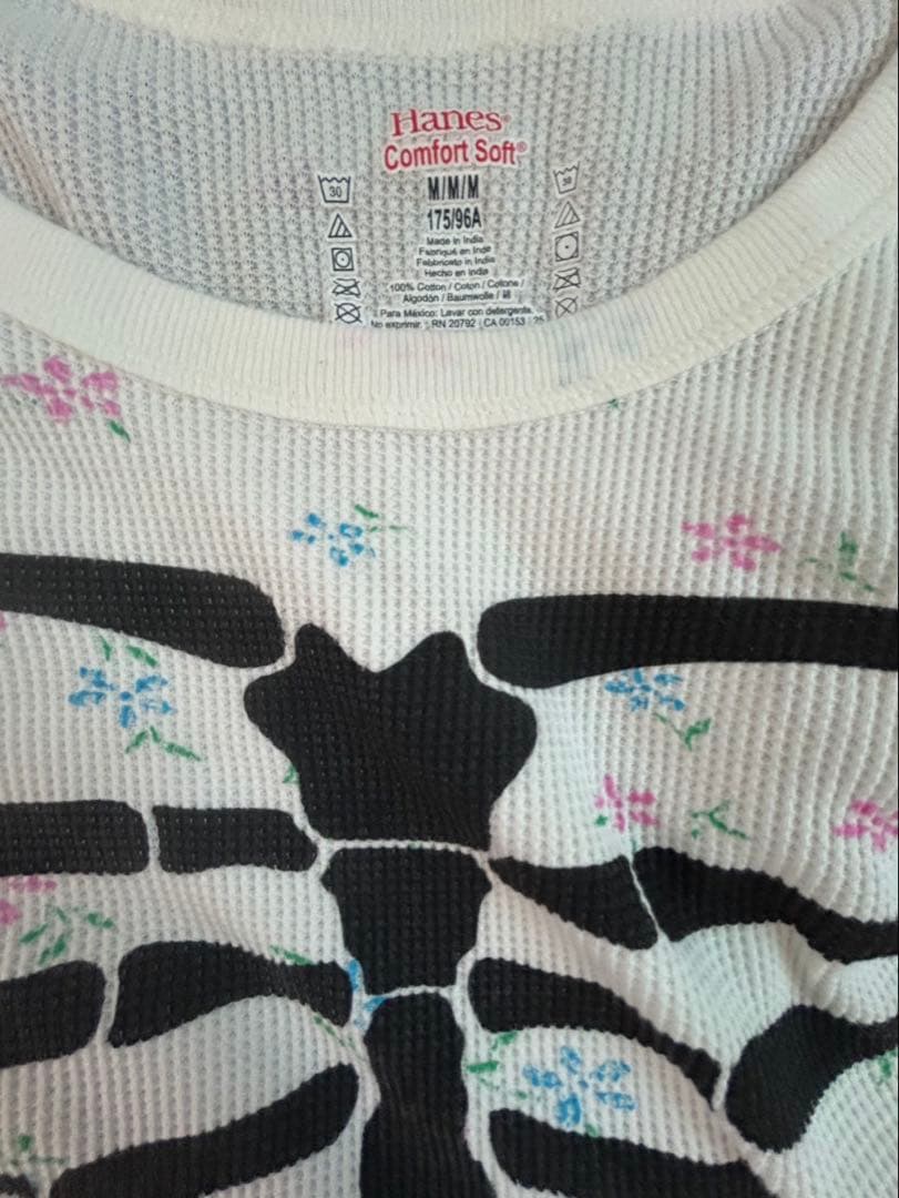 【即完品】Supreme/Hanes Bones Thermal CrewM花柄