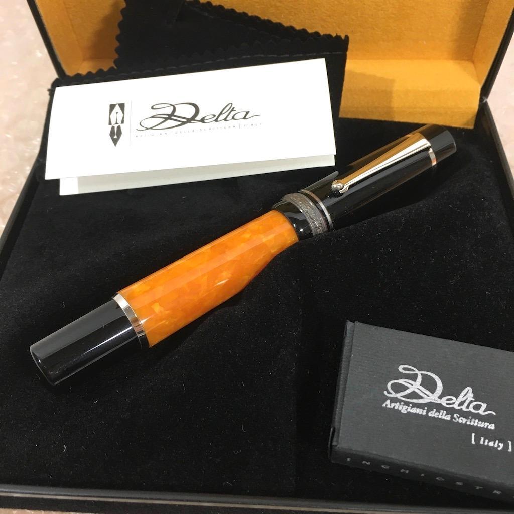 ○未使用品！ デルタ ドルチェビータ ミレニアム ミディアム M 万年筆 18金