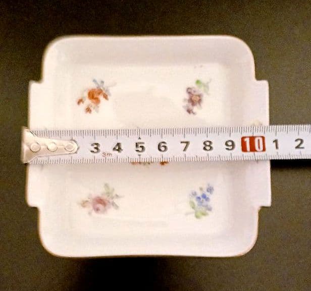 【Meissen/マイセン】ベーシックフラワースクエアトレイ 角皿 ヴィンテージ