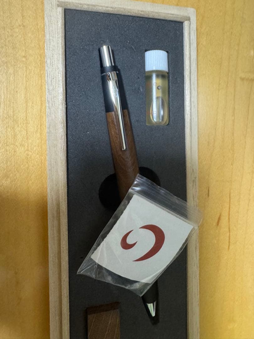 野原工芸　特上チーク瘤　シルバー金具 シャーペン 固定式付属