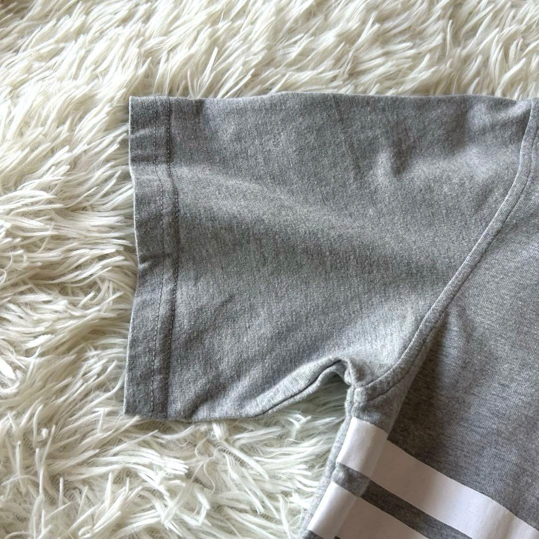 美品　トムブラウン　ボーダー半袖Tシャツ　4bar トリコロール　グレー　М〜L