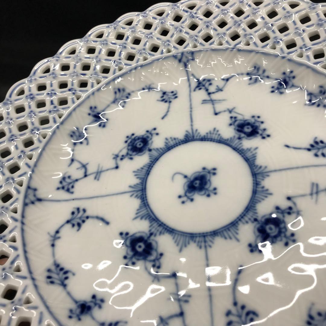 【美品】Aロイヤルコペンハーゲン　フルレース　オープンワーク　大皿