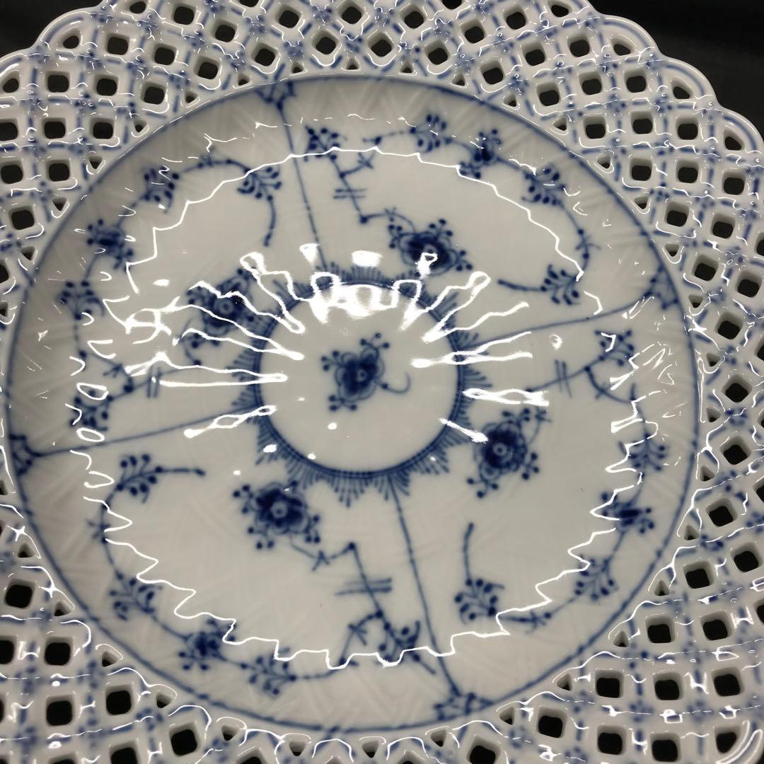 【美品】Aロイヤルコペンハーゲン　フルレース　オープンワーク　大皿