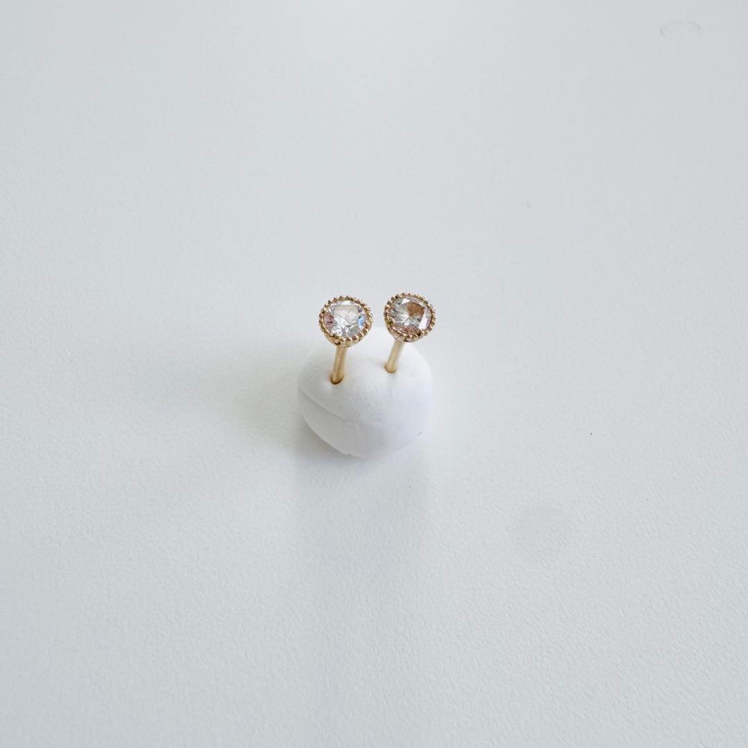 さ*奨様 K18ダイヤモンドピアス　MESANGES by Ginsa Rim/