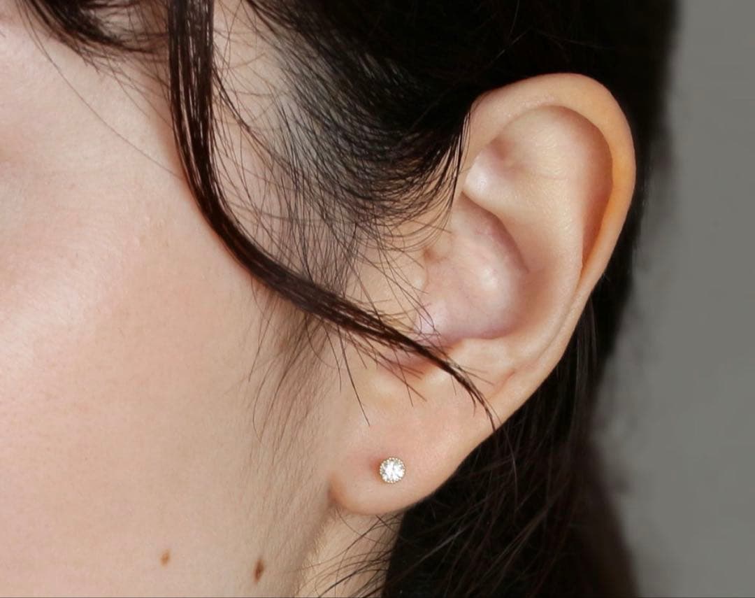 さ*奨様 K18ダイヤモンドピアス　MESANGES by Ginsa Rim/