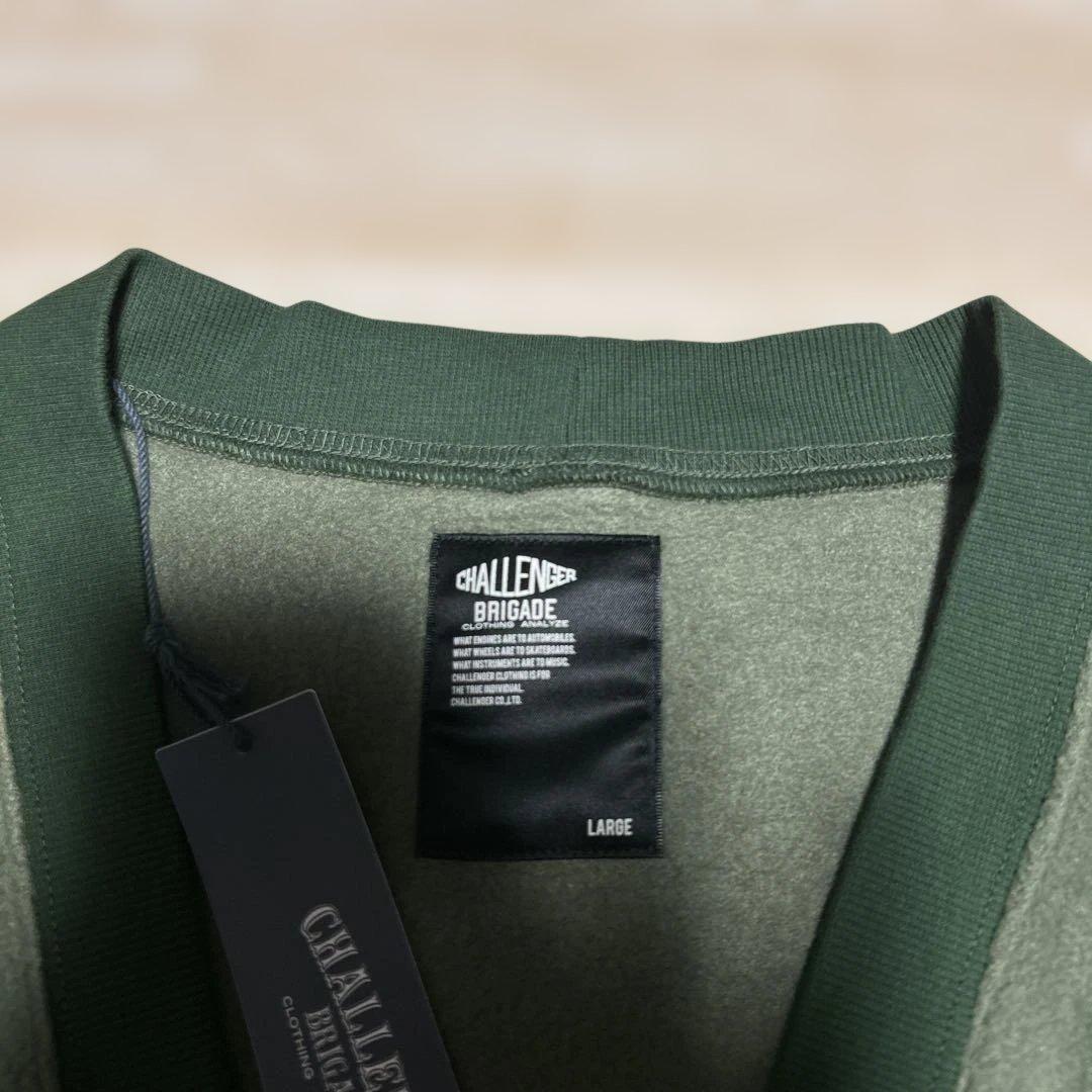 【新品・未使用品】CHALLENGER フリースカーディガン　オリーブ　L